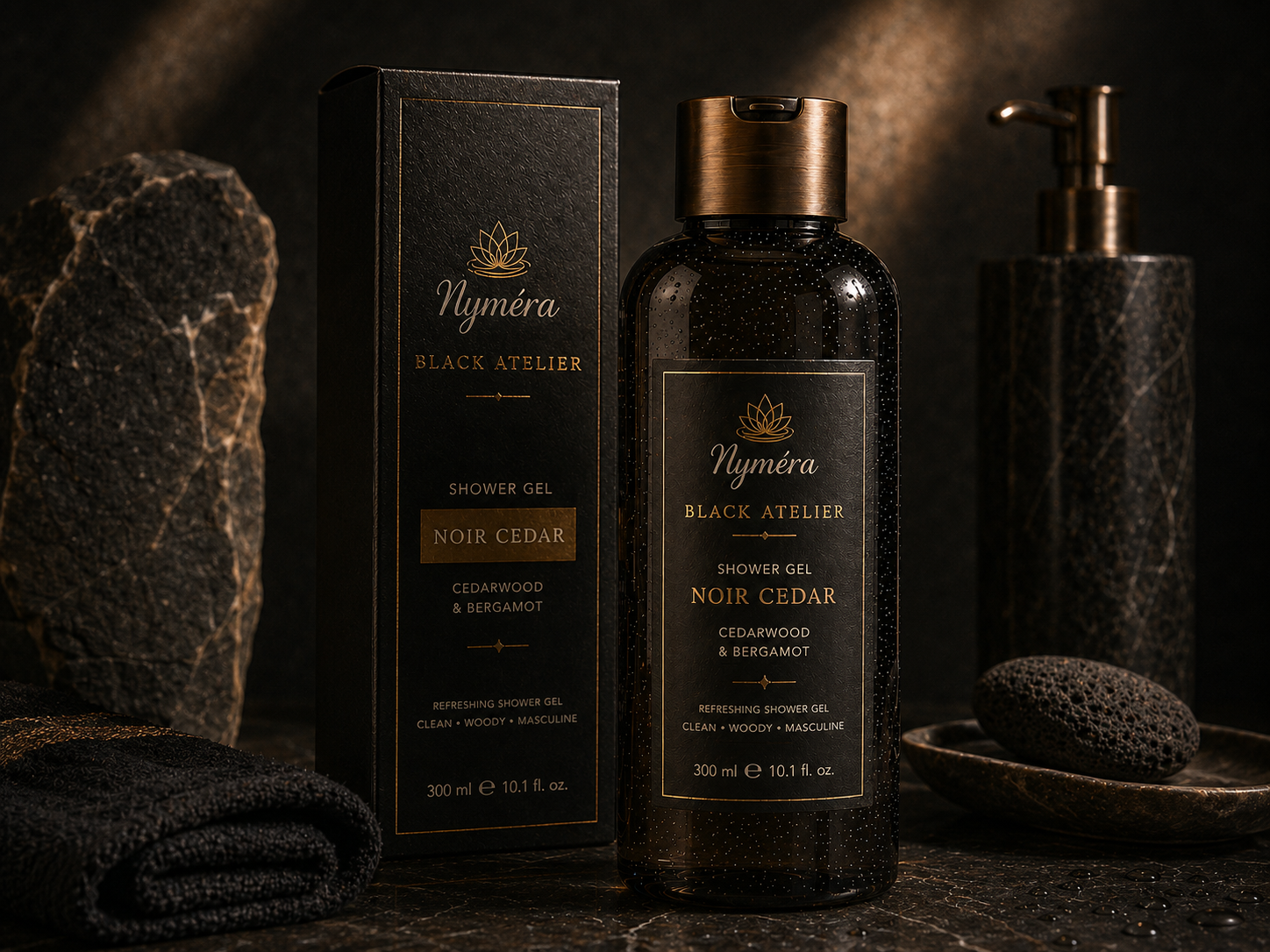 Nymera Erkek Duş Jeli Noir Cedar koleksiyonu